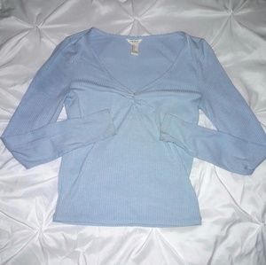 💙BABY BLUE RUCHED LONG SLEEVE💙